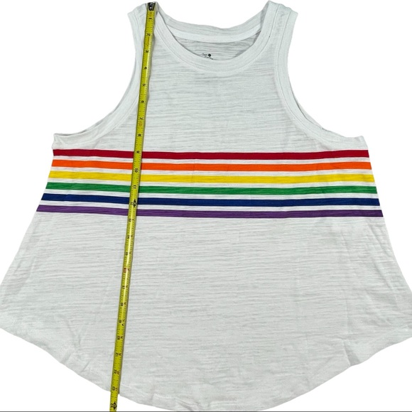 Secret Treasures size small white & rainbow tank & large rainbow shorts set NWT - Picture 5 of 16